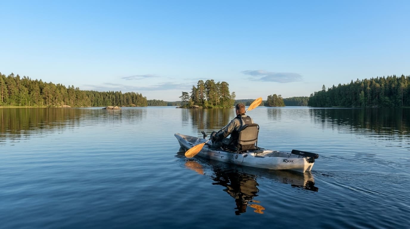 Fiskekajaken i kvällsljus
